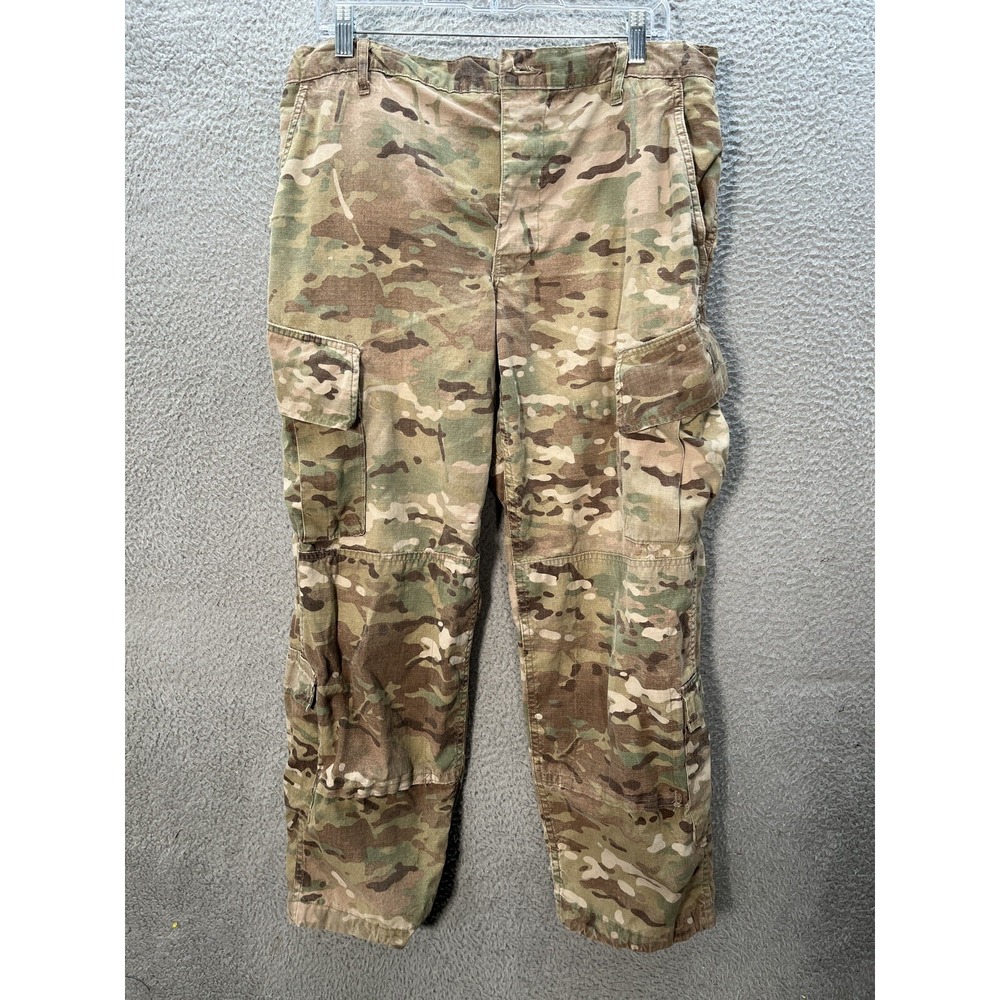 Military Pants Adult Medium Extra Short Camouflage Multicam Camo Ripstop Cargo *